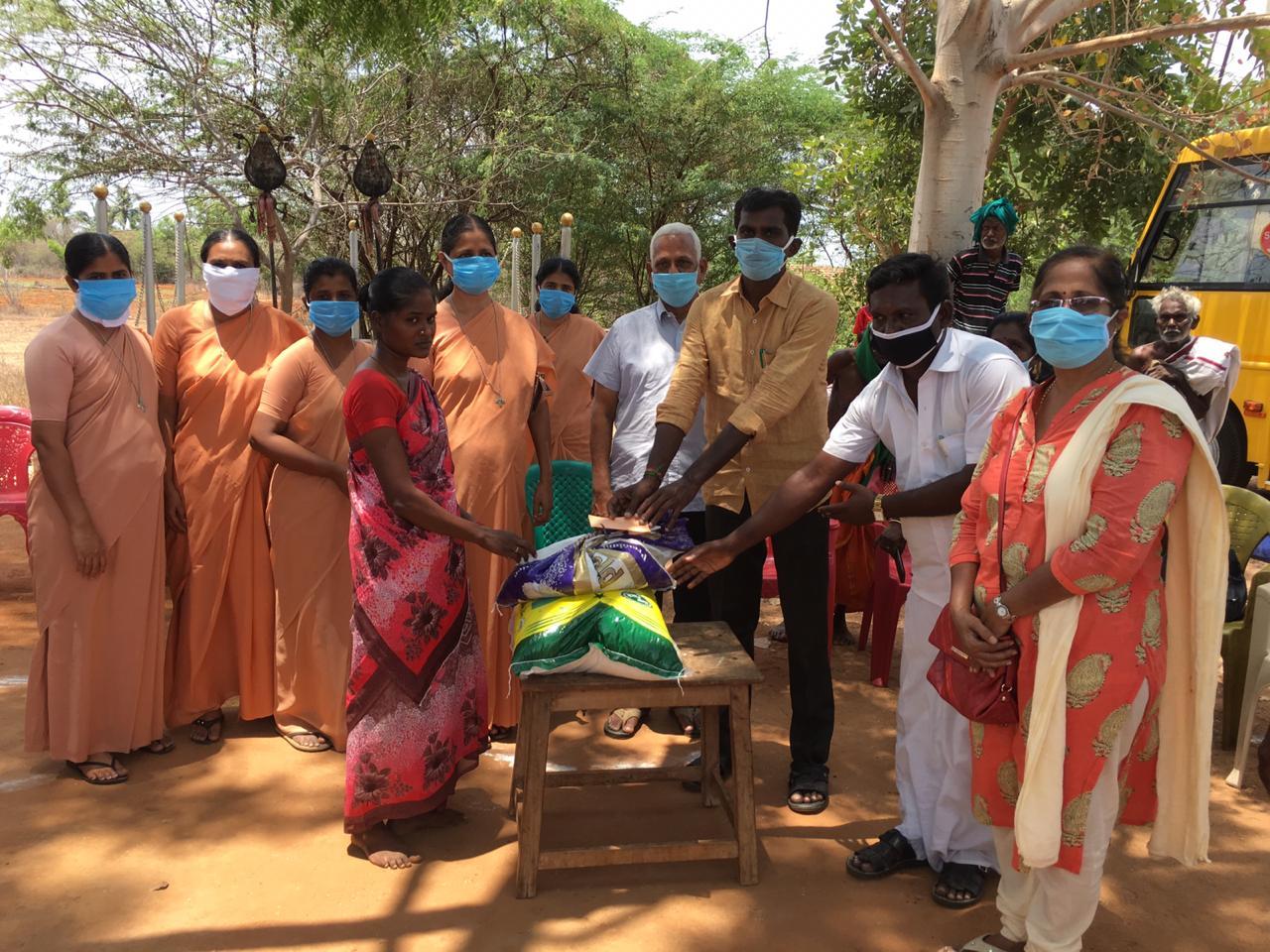 Relief material distributed to the most vulnerable families in Pudukkottai and Nagapattinam districts