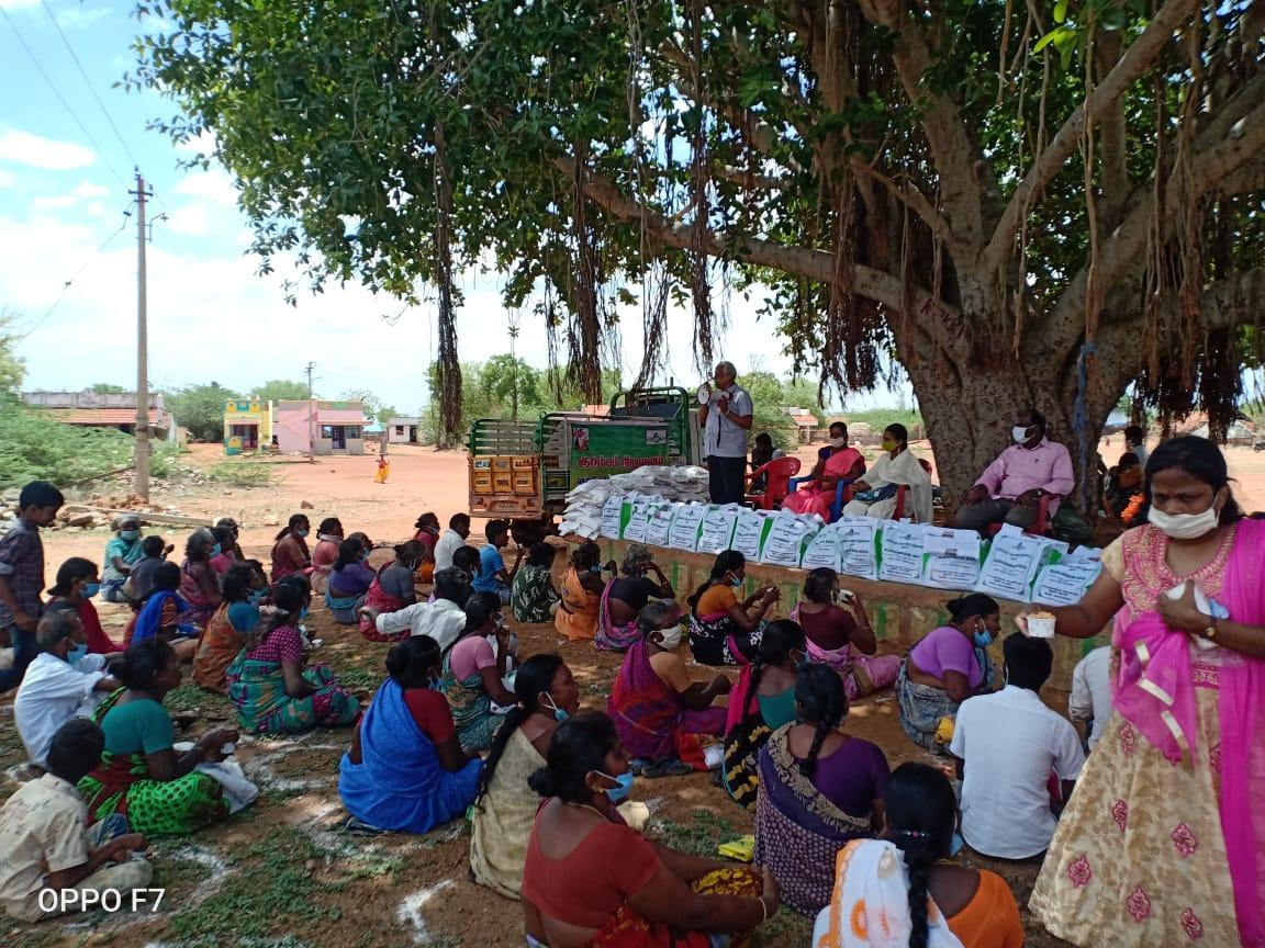 4th phase of relief support to the most vulnerable people affected by Covid-19 lock down in Pudukkottai district