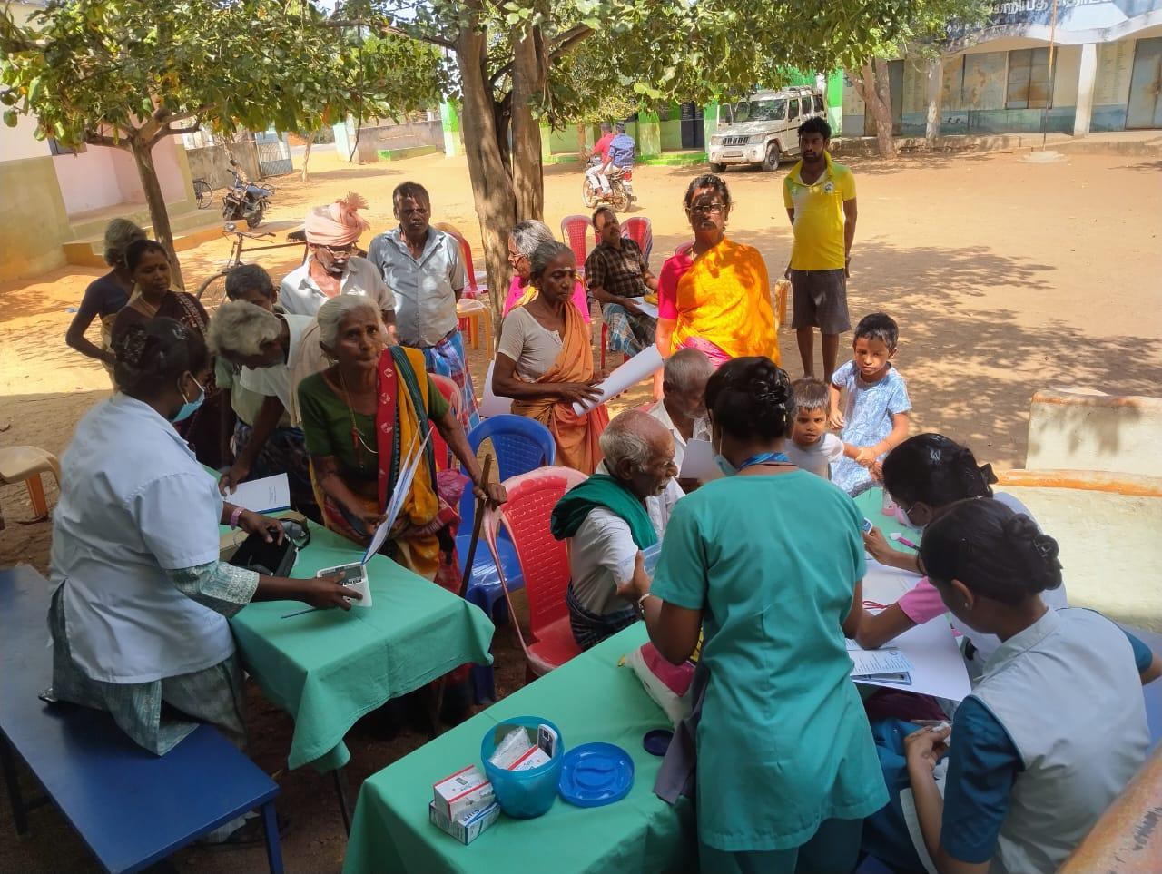 Health Camps at Themmavur village, Pudukkottai district